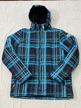 Killtec Level 3 Plaid Ski Snow Jacket Youth XL Waterproof Tech Core